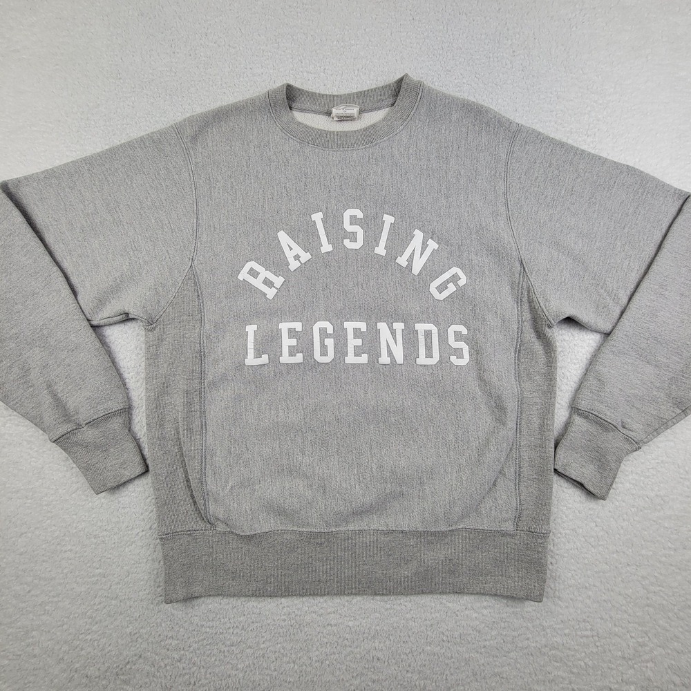 Champion Reverse Weave Sweatshirt‎ Mens Small Gray Raising Legends Crewneck Gym